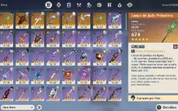 Conta Genshin Impact AR 57 - 16 personagens 5* - 7 armas 5*