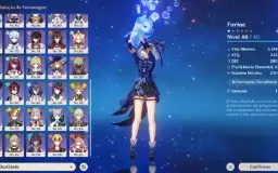 Conta Genshin Impact AR 57 - 16 personagens 5* - 7 armas 5*