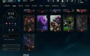 Bronze 2 com TODOS os champs e 212 Skins + 3 Ultimates