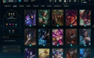 Bronze 2 com TODOS os champs e 212 Skins + 3 Ultimates
