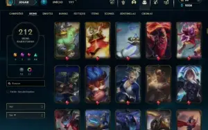 Bronze 2 com TODOS os champs e 212 Skins + 3 Ultimates