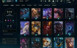 Bronze 2 com TODOS os champs e 212 Skins + 3 Ultimates