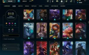 Bronze 2 com TODOS os champs e 212 Skins + 3 Ultimates
