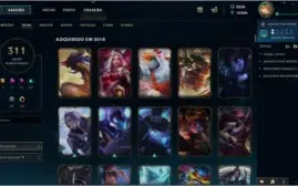 Conta D5 Season 6/7 - Borda D5 - 311 Skins - 250 ícones