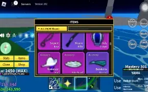 conta lvl max blox fruits com light awk GH Soul guitar