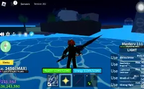 conta lvl max blox fruits com light awk GH Soul guitar