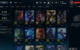 Conta LoL Platina I / Full Champs / Nível 408 / 185 Skins