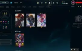 Conta LoL Platina I / Full Champs / Nível 408 / 185 Skins