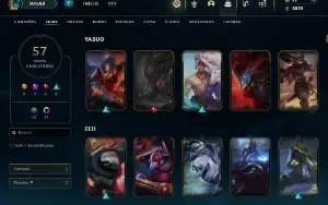 Conta Main Yasuo (550K Maestria) E Zed (340K De Maestria)