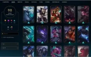 Conta LOL Main, Ouro 2, 14k EA, 98Skins