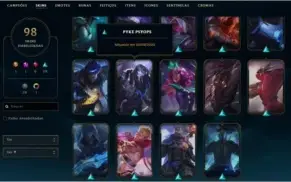Conta LOL Main, Ouro 2, 14k EA, 98Skins