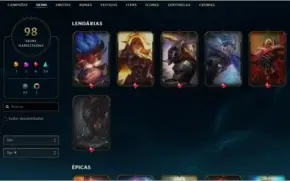 Conta LOL Main, Ouro 2, 14k EA, 98Skins