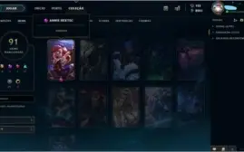Conta LoL Platina 4, 91 Skins e Faltando apenas 8 Campeões.