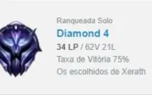 Conta D4 - 75% WINRATE