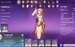 Conta Genshin Impact AR 7 com Yae Miko e Jean ⭐