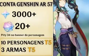 Conta Ar 57 End Game 10 5 Star 3 Armas 5 Star Genshin Impact