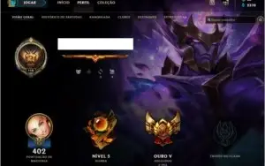 CONTA LEAGUE OF LEGENDS GOLD 5, 108 CAMPEOES, 53 SKINS