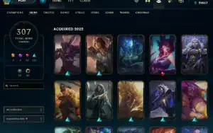 Conta lol season 12 mestre 200+ pdl / 300 skins