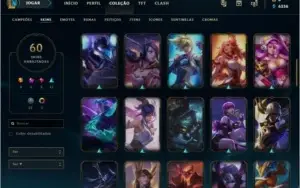 Conta lol +110 champs e 60 skins