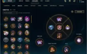 Conta lol +110 champs e 60 skins
