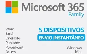 Microsoft 365 Family Plus 1 mês de acesso 