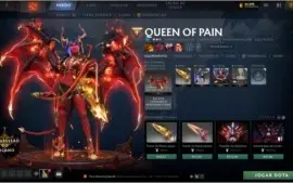 Conta de dota 2 com itens do ultimo passe