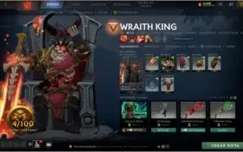 Conta de dota 2 com itens do ultimo passe