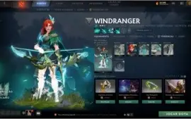 Conta de dota 2 com itens do ultimo passe