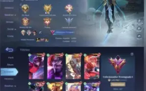 Conta ex glória mítica, com todos os heróis e 432 skins