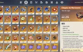 Conta genshin, AR 55 | Itto, Xiao, Kazuha, Eula, Zhongli