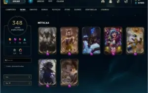 CONTA LEAGUE OF LEGENDS SEASON 2, FULL CHAMPIONS, 348 SKINS+