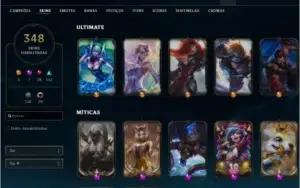 CONTA LEAGUE OF LEGENDS SEASON 2, FULL CHAMPIONS, 348 SKINS+