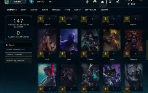 Esmeralda 3 com 45 Champs e 15 Skins + 4 Vitoriosas