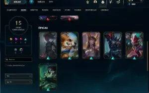 Esmeralda 3 com 45 Champs e 15 Skins + 4 Vitoriosas