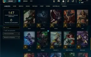 Esmeralda 3 com 45 Champs e 15 Skins + 4 Vitoriosas