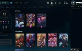 Conta level 140 Ouro 2(Platina 1 temporada passada),85 skins