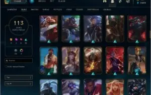 Conta com 113 skins