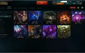 V> LoL 123 Campeões + de 54 skins.