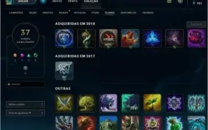 Conta Unranked, Skins, Ícones.