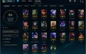 Conta Unranked, Skins, Ícones.