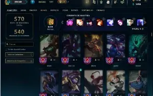 Unranked com TODOS os champs e 159 Skins + 1100 RP