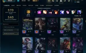 Unranked com TODOS os champs e 159 Skins + 1100 RP