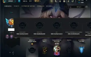 Unranked com TODOS os champs e 159 Skins + 1100 RP