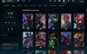 Conta de lol 2015, 428 skin, 137 chromas, ex mestre.