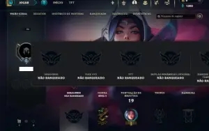 Unranked lv 24 com 25 Champs e 5 Skins + 2 Fragmentos