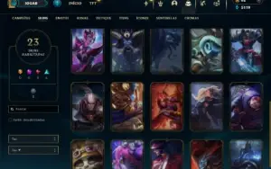 Platina 4 com 80 Champs e 23 Skins