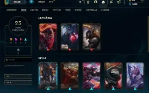 Platina 4 com 80 Champs e 23 Skins