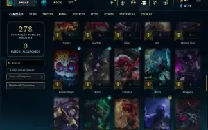 Platina 4 com 80 Champs e 23 Skins