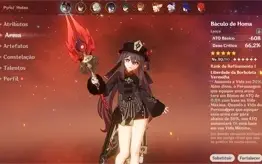 Conta Genshin Impact AR57 - 15 Personagens 5* - 3 Armas 5*