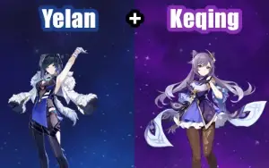 Conta Genshin Impact AR 5 Yelan e Keqing